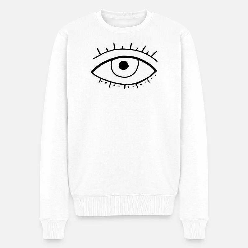 Oeil - Pull Premium bio Homme - blanc