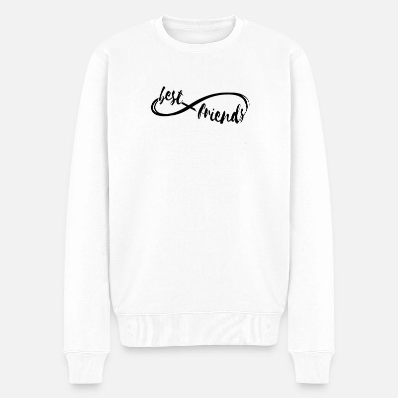 Best friends forever - Männer Premium Bio Pullover - Weiß