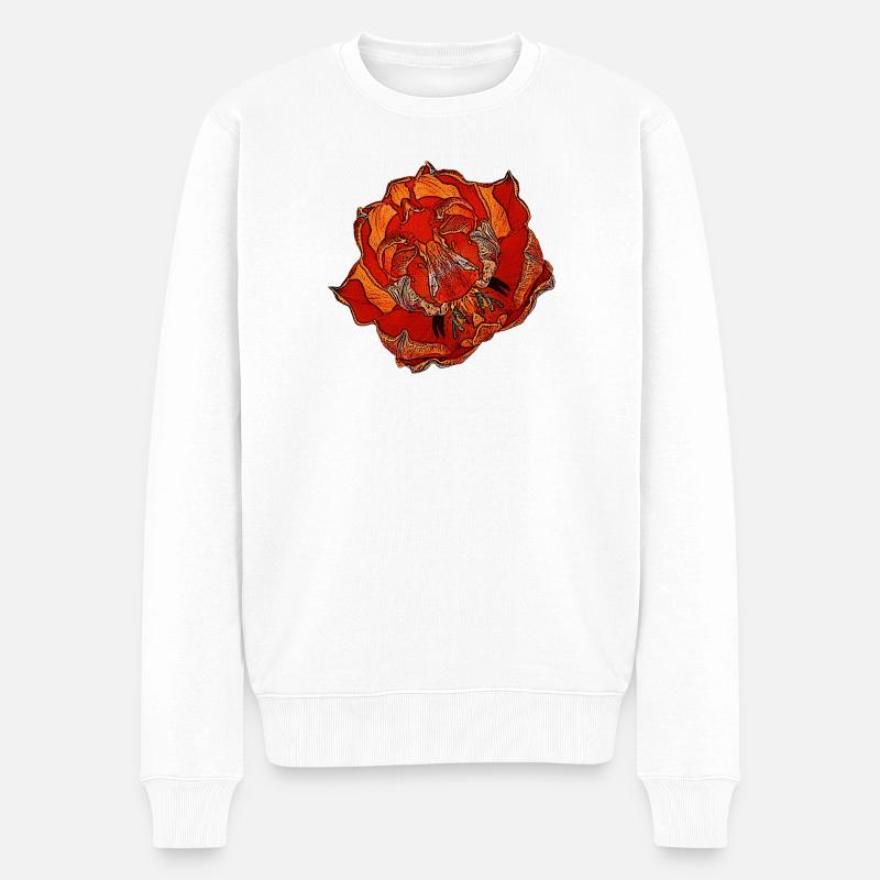tolle frühlingsmotive damen, papageientulpe - Männer Premium Bio Pullover - Weiß