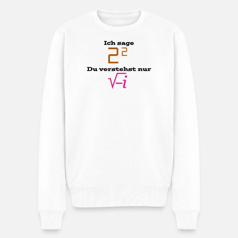 Mathematik-Grafik mit Formel und Ziffern - Männer Premium Bio Pullover - Weiß