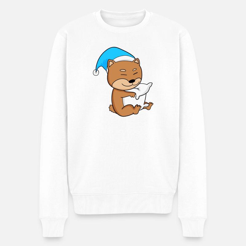 Hund Hunderasse Shiba Inu - Männer Premium Bio Pullover - Weiß