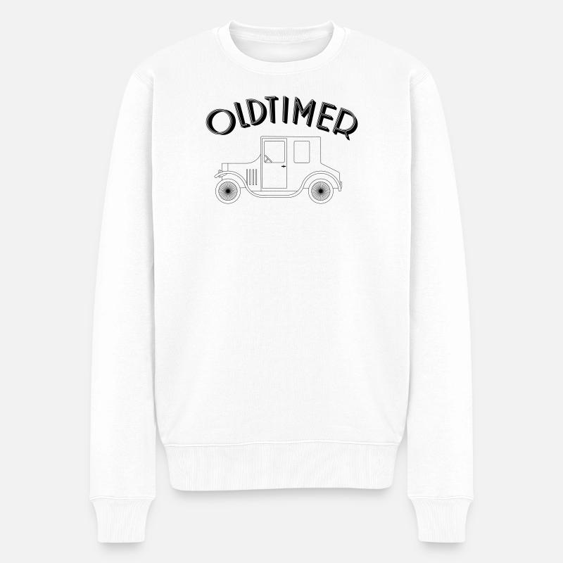 Oldtimer Design - Classic Cars - Männer Premium Bio Pullover - Weiß