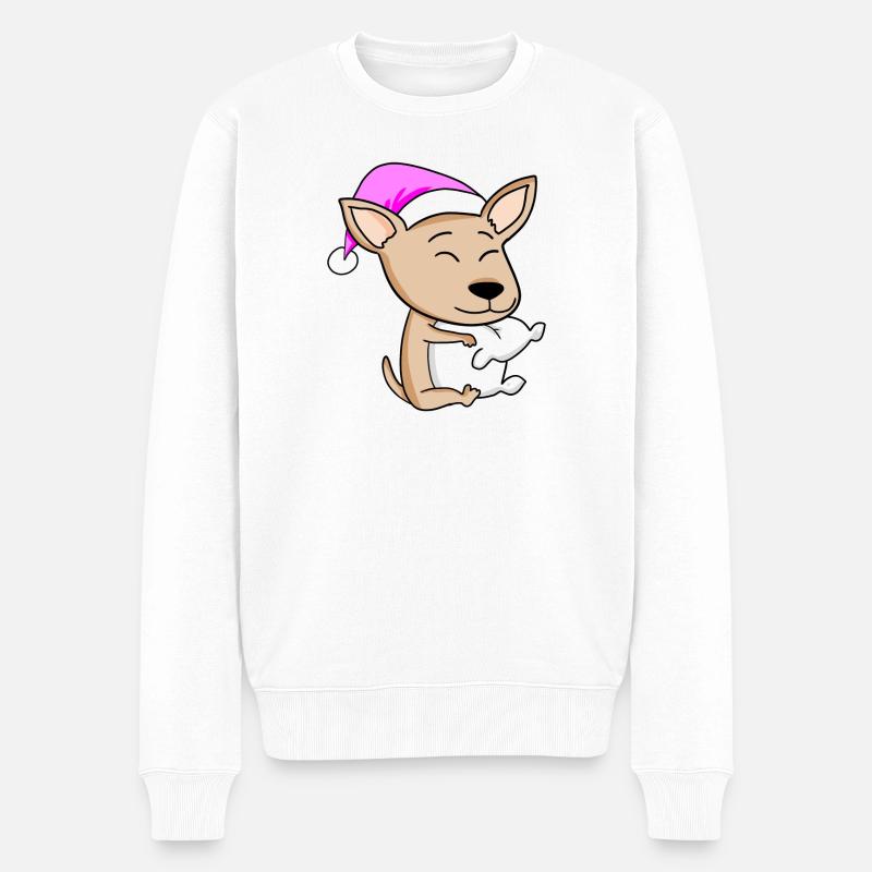Hund Hunderasse Pyrenäenberghund - Männer Premium Bio Pullover - Weiß