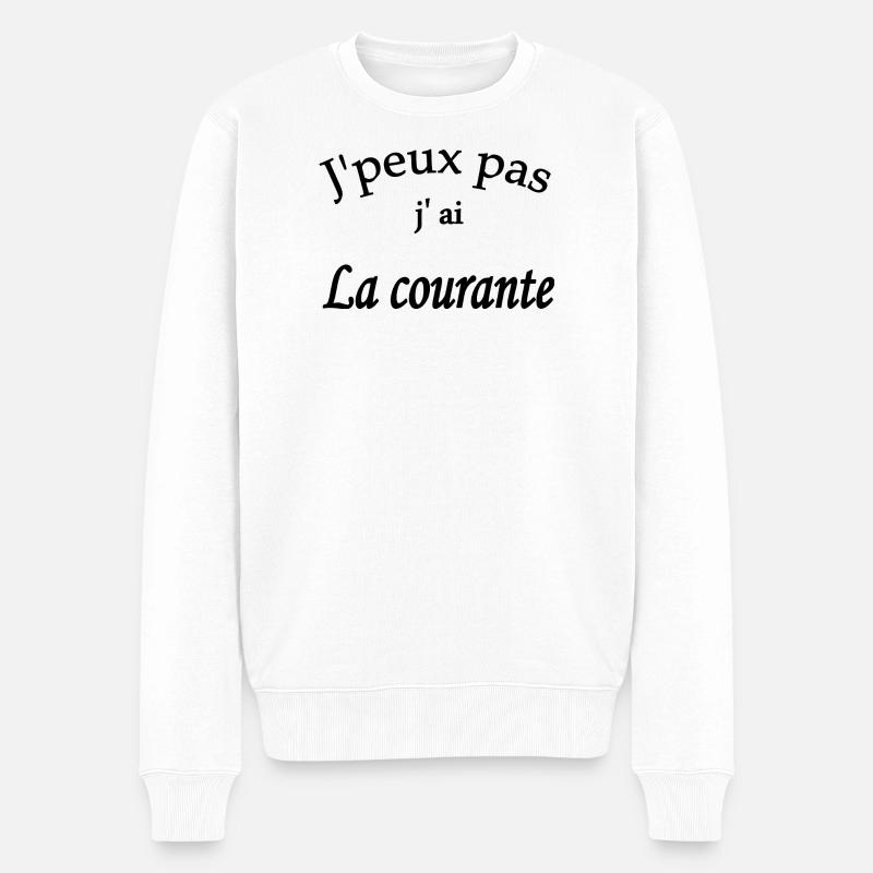 j'peux pas j'ai la courante - Pull Premium bio Homme - blanc