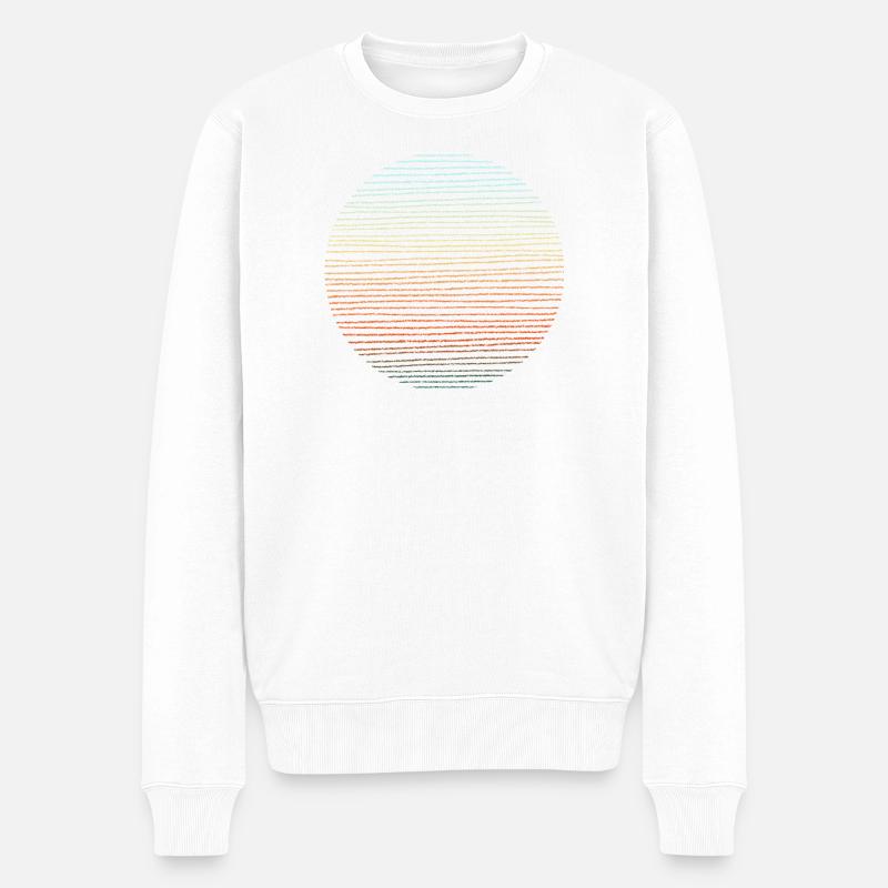 illustration d’aventure ronde - Pull Premium bio Homme - blanc