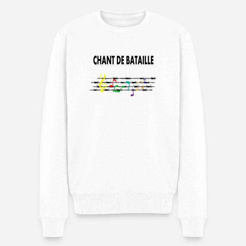 Chant de bataille - Pull Premium bio Homme - blanc