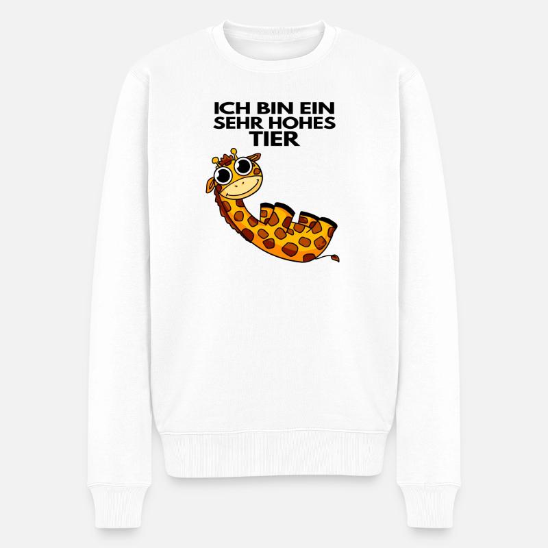 Teamleiter Giraffe Trainer Leitung Chef - Männer Premium Bio Pullover - Weiß