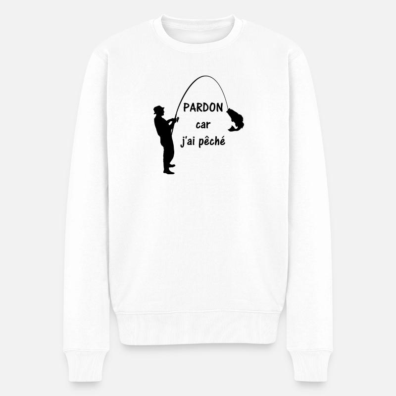 Pardon j'ai pêché - Pull Premium bio Homme - blanc
