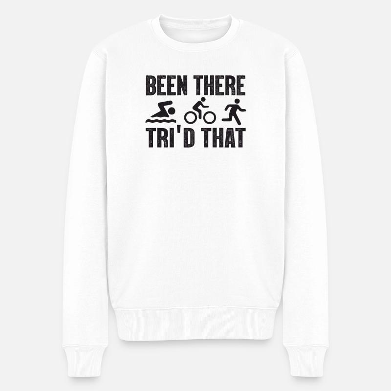 Been There Tri'd That Triathlon - Männer Premium Bio Pullover - Weiß