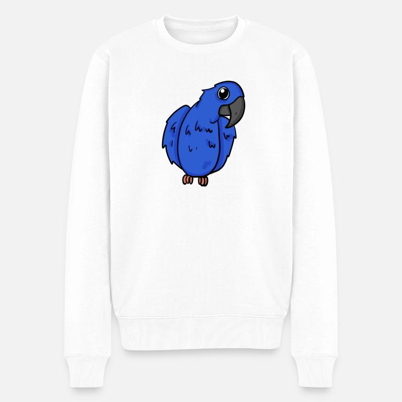 Oiseau perroquet d’ara jacinthe - Pull Premium bio Homme - blanc