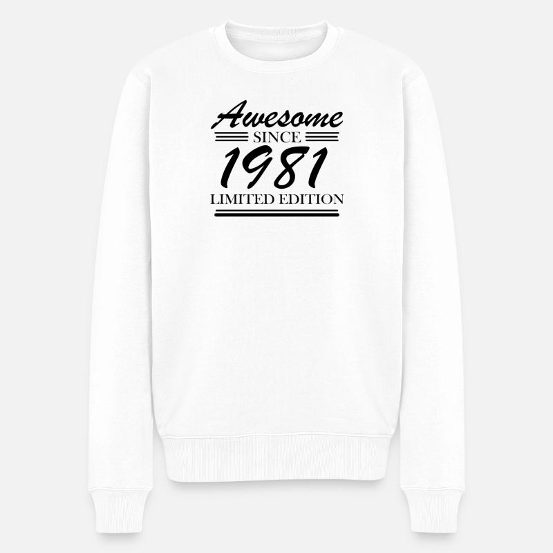 1981 - Né en 1981 - Pull Premium bio Homme - blanc