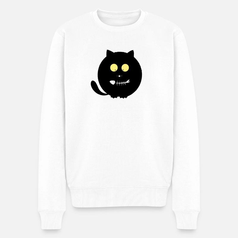 Poisson Bouche Chat - Pull Premium bio Homme - blanc