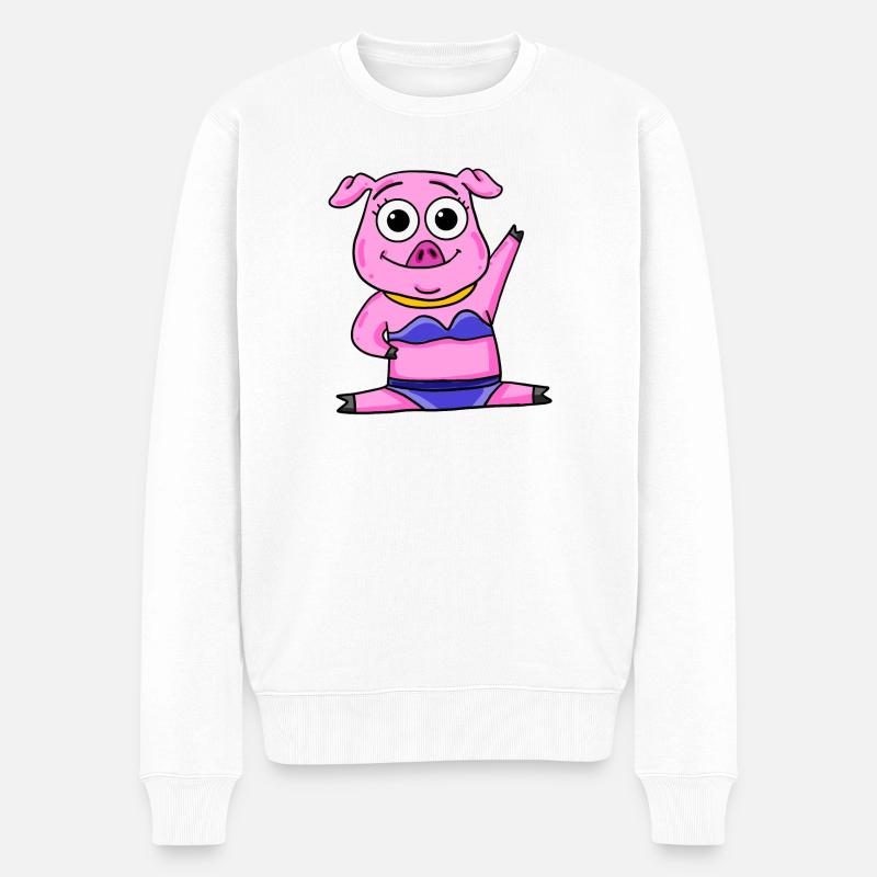 Cochon - Pull Premium bio Homme - blanc