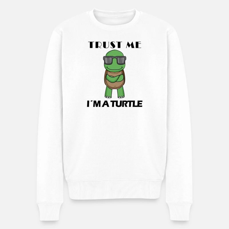cool turtle - Men's Premium Organic Jumper - white