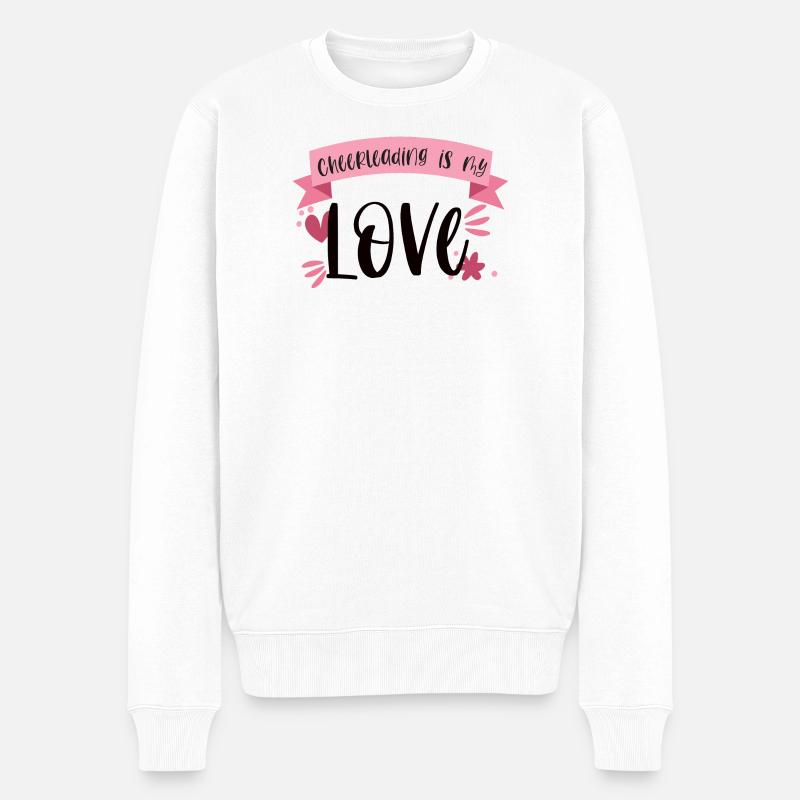 Cheerleading Cheerleader Cadeau d’amour - Pull Premium bio Homme - blanc