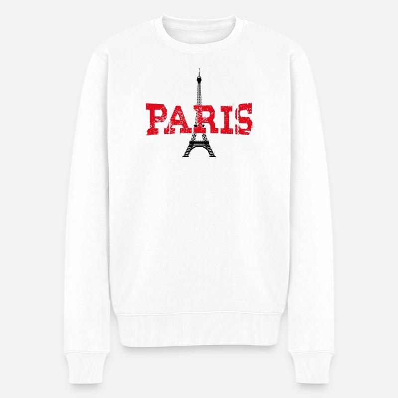 Paris, la ville de l’amour - Pull Premium bio Homme - blanc