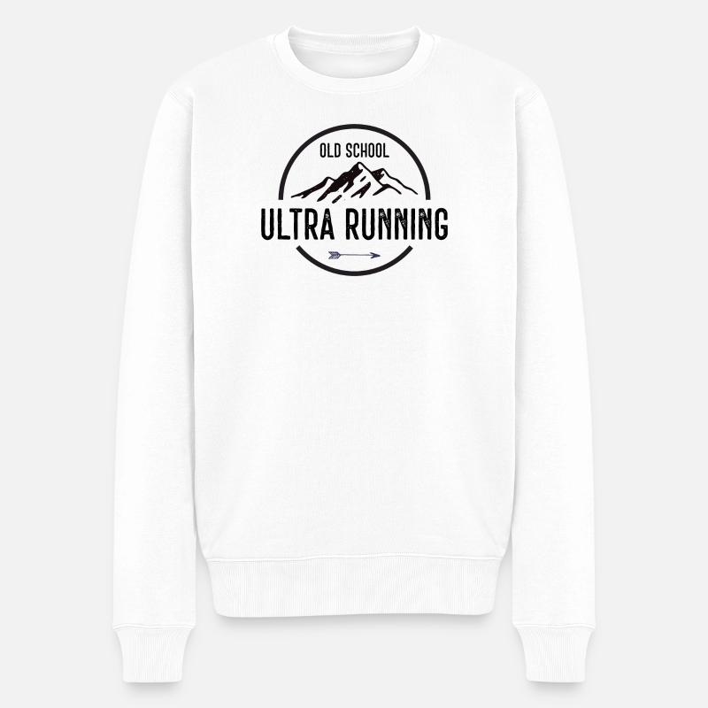 Old-School-Ultra-Running - Männer Premium Bio Pullover - Weiß