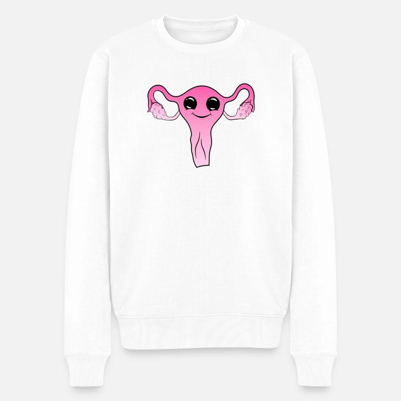 Utérus mignon mignon - Pull Premium bio Homme - blanc