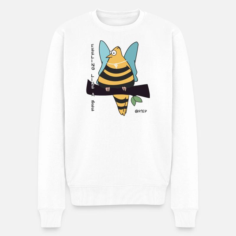feeling like a bee - Männer Premium Bio Pullover - Weiß
