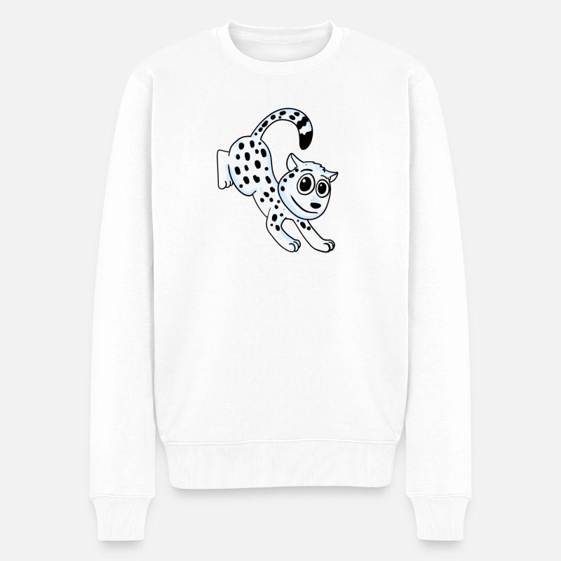 Snow Leopard Leopard - Men's Premium Organic Jumper - white