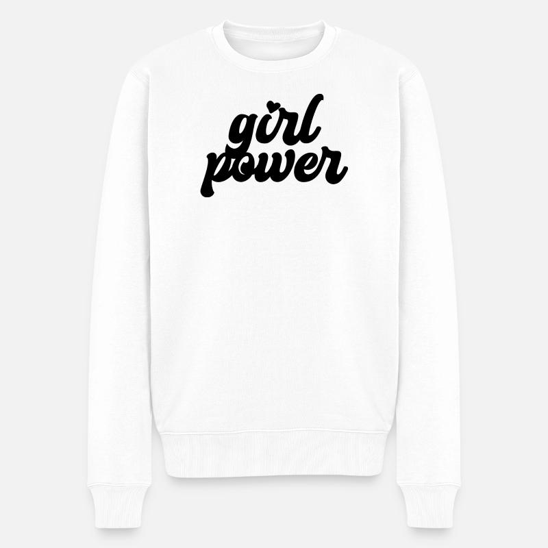 Design-Titel ausstehend - Männer Premium Bio Pullover - Weiß
