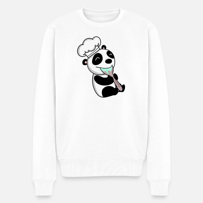 Panda Chef Mignon - Pull Premium bio Homme - blanc