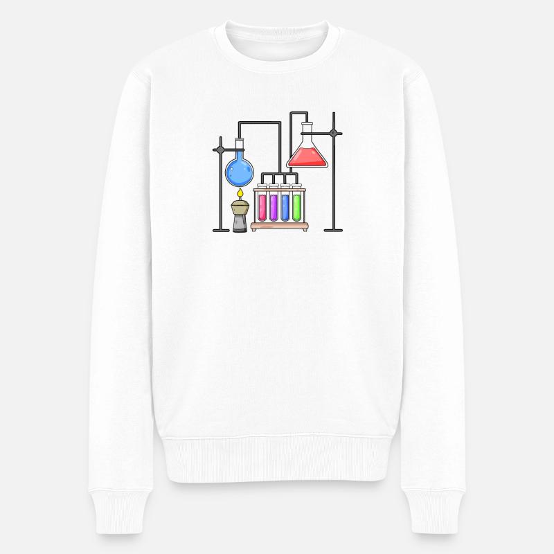 Chemie Labor Wissenschaft Chemiker - Männer Premium Bio Pullover - Weiß