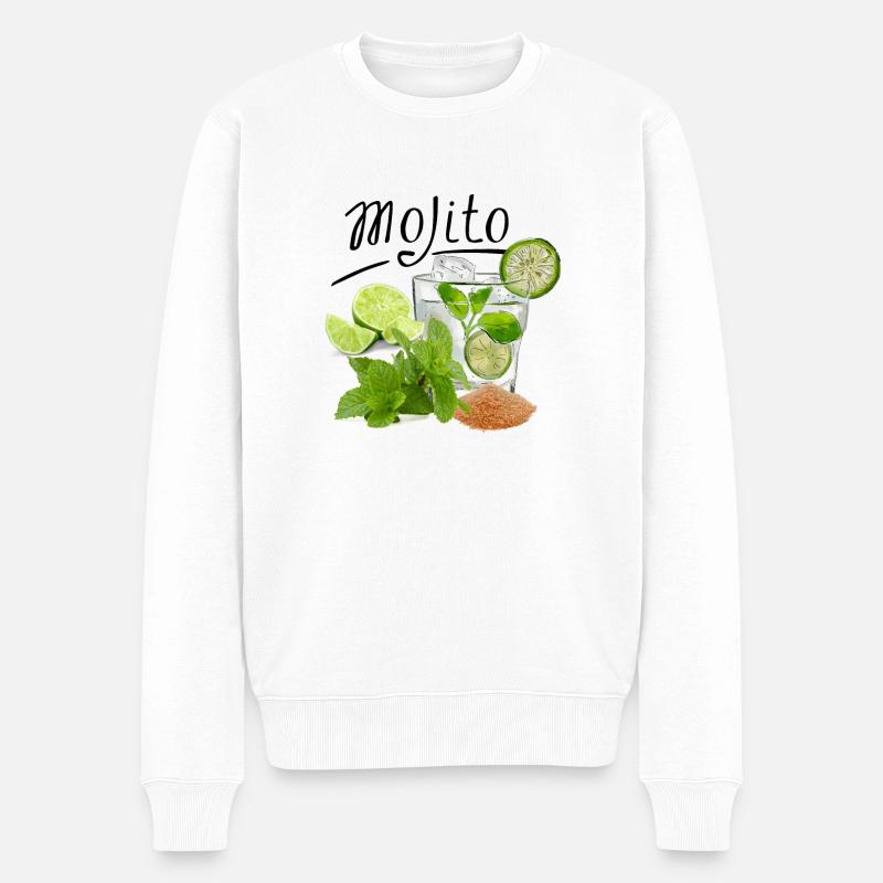Mojito Drink ART - Pull Premium bio Homme - blanc