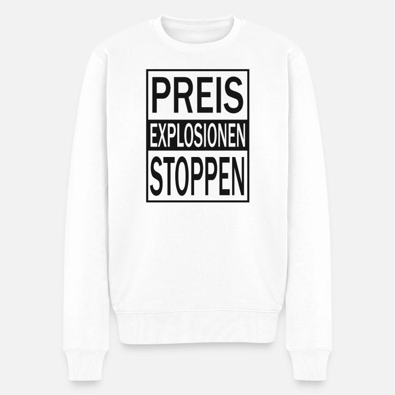 Arrêtez l’explosion des prix - Pull Premium bio Homme - blanc