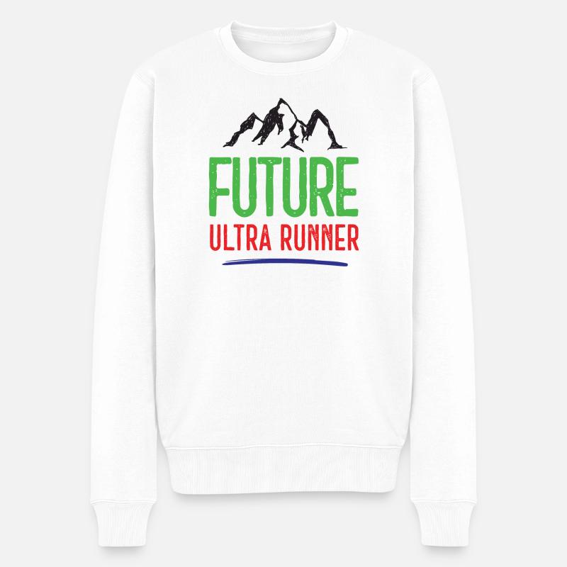 Future Ultra Runner - Männer Premium Bio Pullover - Weiß