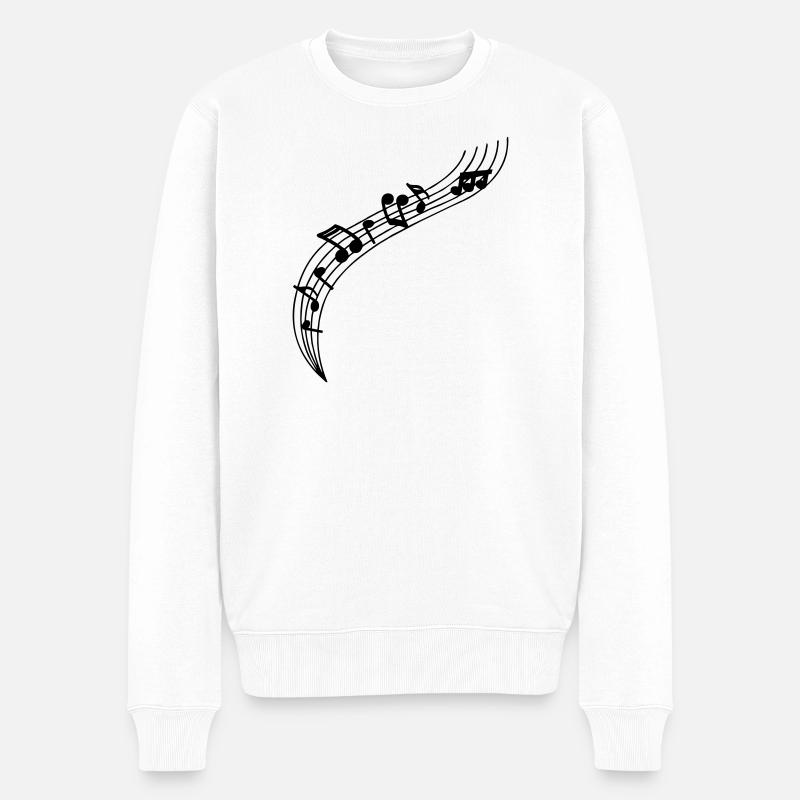 Afficher la musique - Pull Premium bio Homme - blanc
