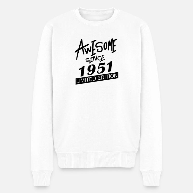 1951 - Né en 1951 - Pull Premium bio Homme - blanc