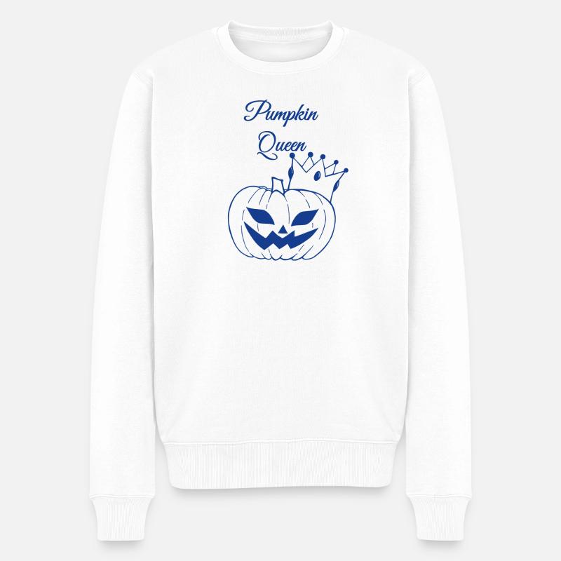 Pumpkin Queen - Männer Premium Bio Pullover - Weiß