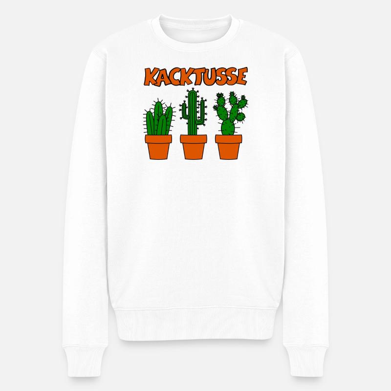 Kackteen - Männer Premium Bio Pullover - Weiß