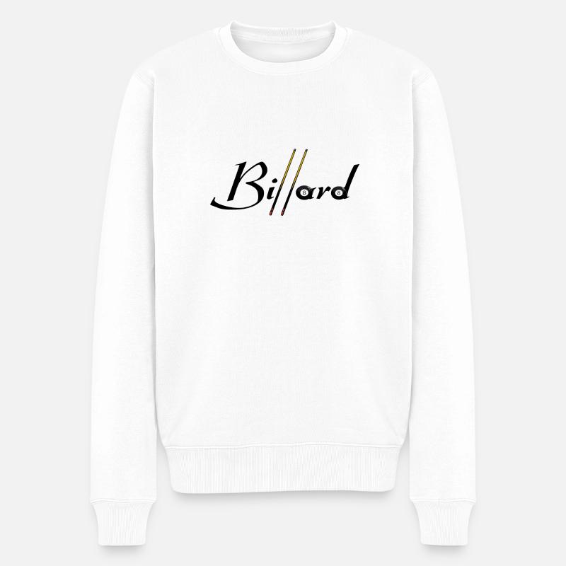 Billard - Männer Premium Bio Pullover - Weiß