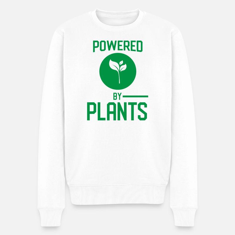 Angetrieben von Pflanzen - Männer Premium Bio Pullover - Weiß