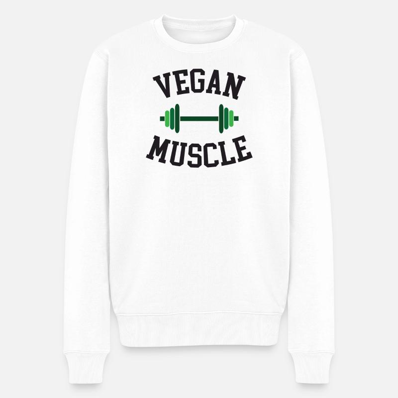 Muscle végétalien - Pull Premium bio Homme - blanc