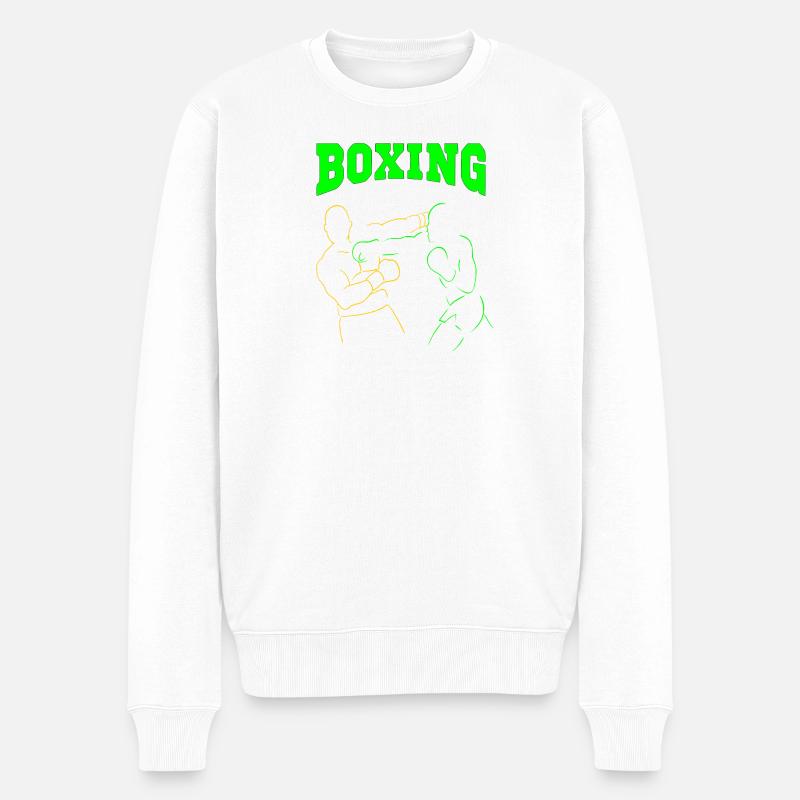Boxen - Männer Premium Bio Pullover - Weiß