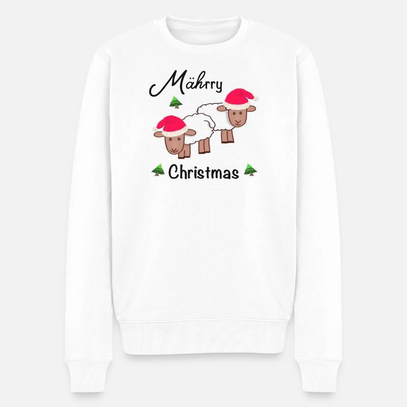 Joyeux Noël, MÄHrry Christmas sheep - Pull Premium bio Homme - blanc