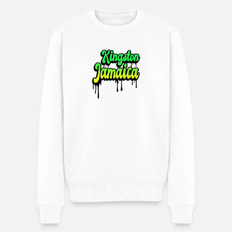 Kingston Jamaica Design - Pull Premium bio Homme - blanc