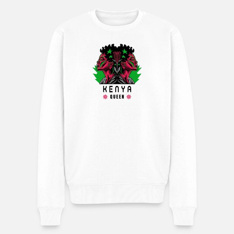 Reine du Kenya - Pull Premium bio Homme - blanc