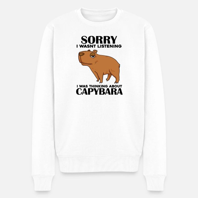 Capybara Wasserschwein - Pull Premium bio Homme - blanc