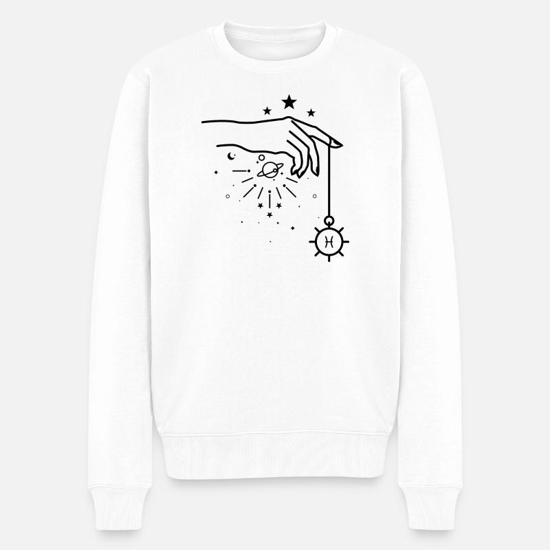 Astrologie du zodiaque Poissons - Pull Premium bio Homme - blanc