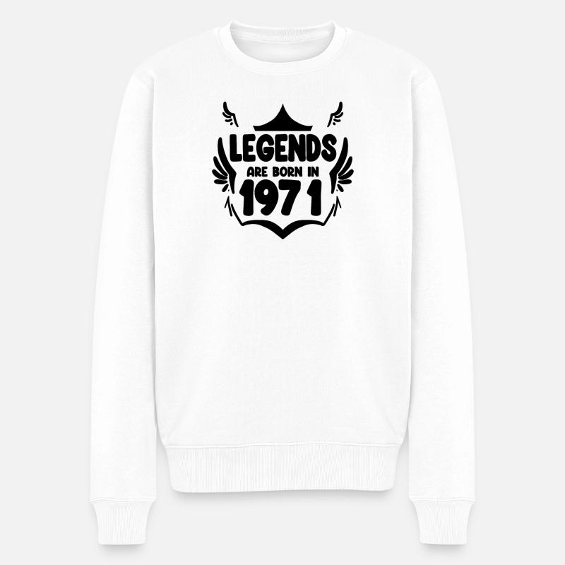 1971 - Né en 1971 - Pull Premium bio Homme - blanc