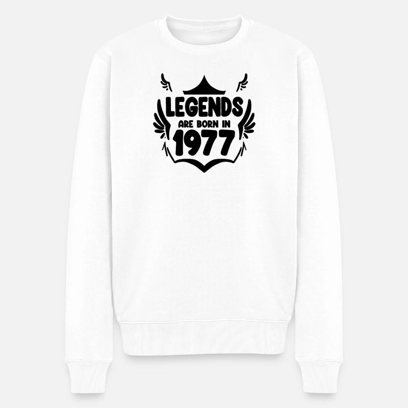 1977 - Jahrgang 1977 - Männer Premium Bio Pullover - Weiß