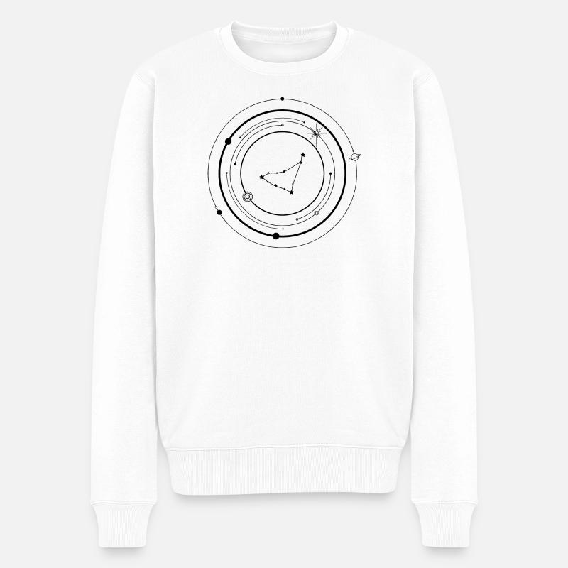 Night Spark Starburst Emblem - Männer Premium Bio Pullover - Weiß