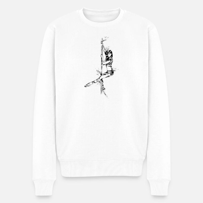 Pole Dance - Pull Premium bio Homme - blanc