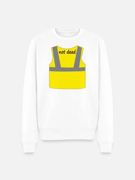 Yellow vest - Men's Premium Organic Jumper - white