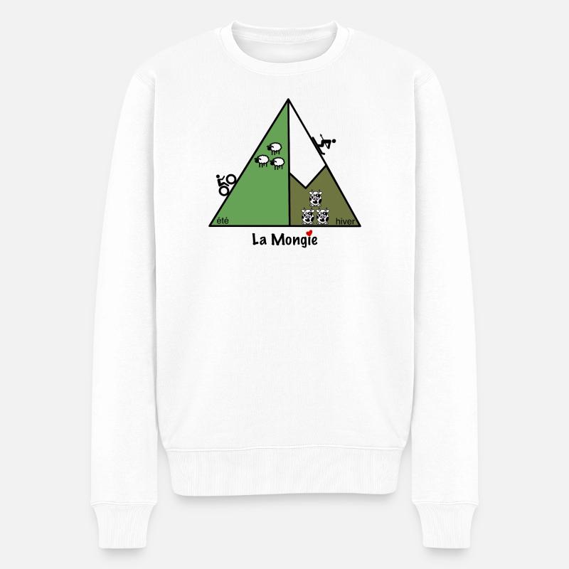 La Mongie - Männer Premium Bio Pullover - Weiß