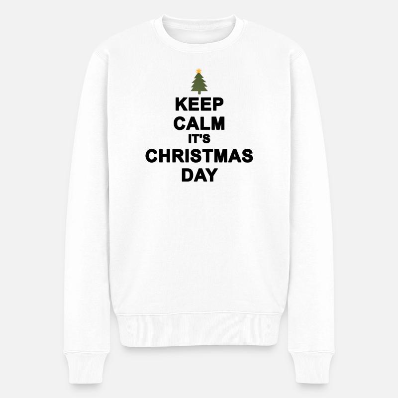 keep calm christmas - Pull Premium bio Homme - blanc